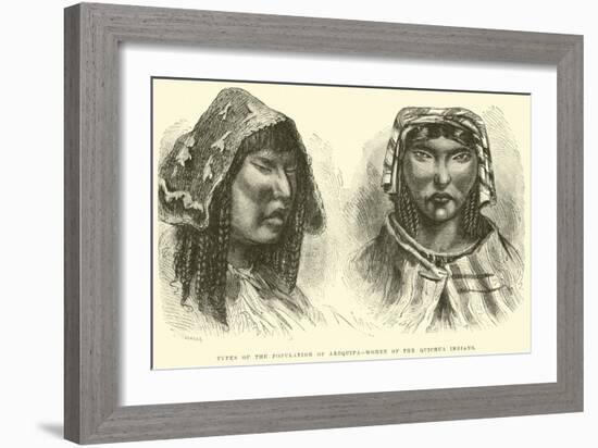 Types of the Population of Arequipa, Women of the Quichua Indians-Édouard Riou-Framed Giclee Print