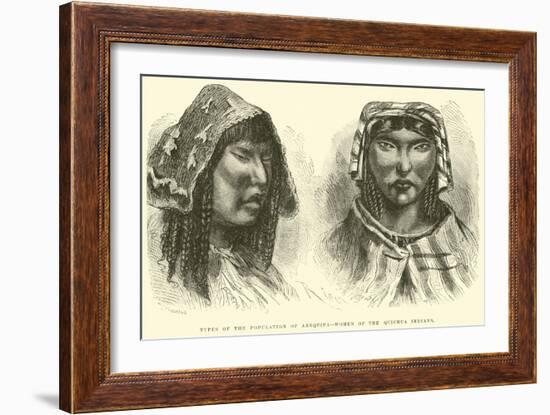 Types of the Population of Arequipa, Women of the Quichua Indians-Édouard Riou-Framed Giclee Print