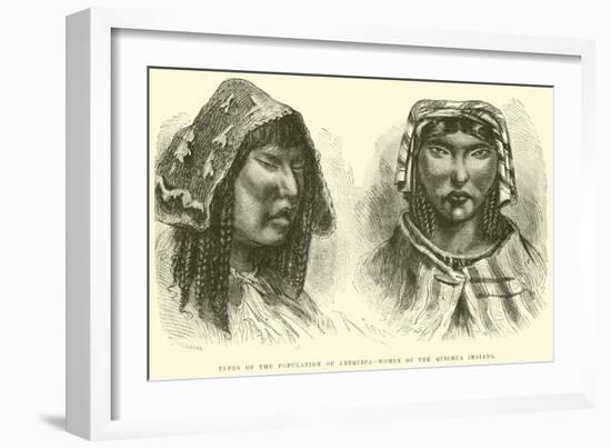 Types of the Population of Arequipa, Women of the Quichua Indians-Édouard Riou-Framed Giclee Print