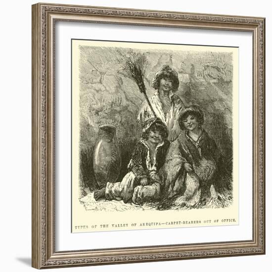 Types of the Valley of Arequipa, Carpet-Bearers Out of Office-Édouard Riou-Framed Giclee Print