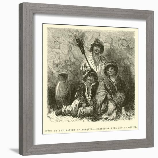 Types of the Valley of Arequipa, Carpet-Bearers Out of Office-Édouard Riou-Framed Giclee Print