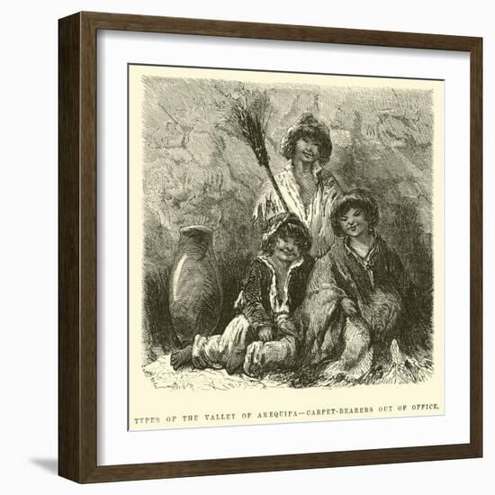 Types of the Valley of Arequipa, Carpet-Bearers Out of Office-Édouard Riou-Framed Giclee Print