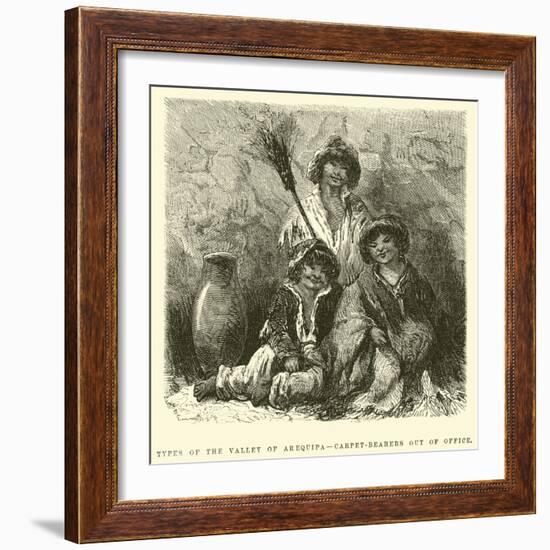 Types of the Valley of Arequipa, Carpet-Bearers Out of Office-Édouard Riou-Framed Giclee Print