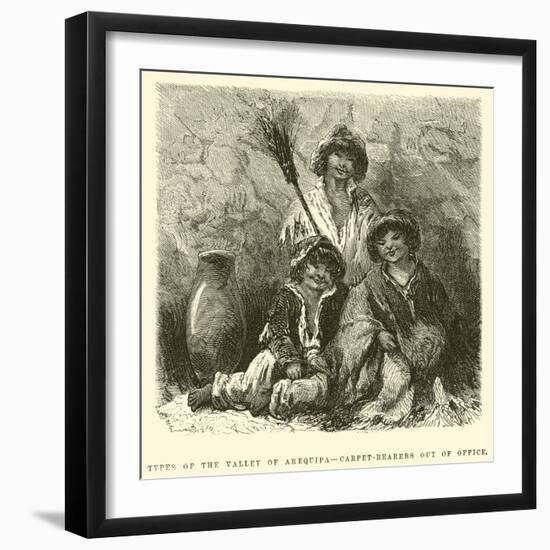 Types of the Valley of Arequipa, Carpet-Bearers Out of Office-Édouard Riou-Framed Giclee Print