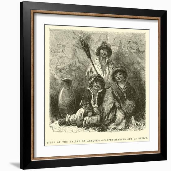 Types of the Valley of Arequipa, Carpet-Bearers Out of Office-Édouard Riou-Framed Giclee Print