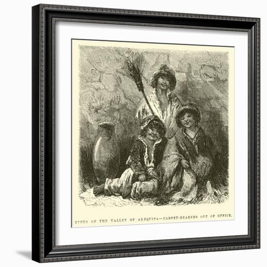 Types of the Valley of Arequipa, Carpet-Bearers Out of Office-Édouard Riou-Framed Giclee Print