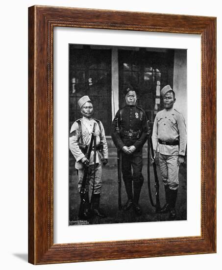 Types of Uniform of the 44th Gurkhas, 1896-Bourne & Shepherd-Framed Giclee Print