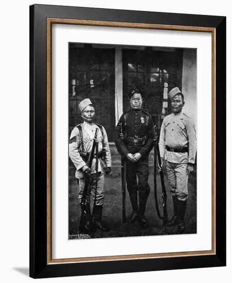 Types of Uniform of the 44th Gurkhas, 1896-Bourne & Shepherd-Framed Giclee Print