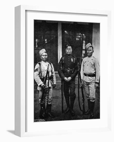 Types of Uniform of the 44th Gurkhas, 1896-Bourne & Shepherd-Framed Giclee Print