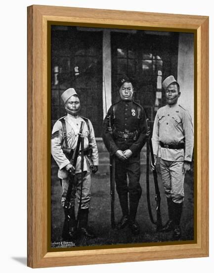 Types of Uniform of the 44th Gurkhas, 1896-Bourne & Shepherd-Framed Premier Image Canvas