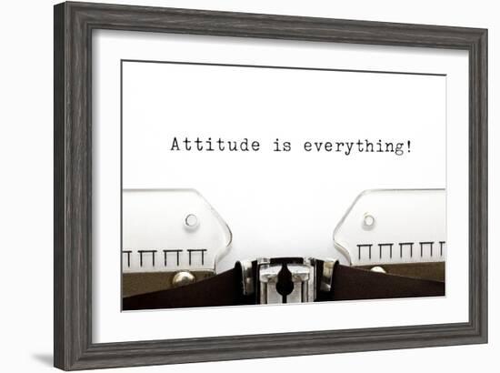 Typewriter Attitude Is Everything-Ivelin Radkov-Framed Art Print