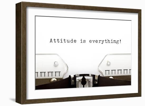 Typewriter Attitude Is Everything-Ivelin Radkov-Framed Art Print