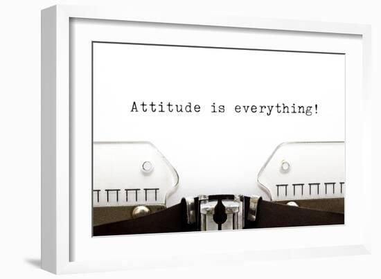 Typewriter Attitude Is Everything-Ivelin Radkov-Framed Art Print