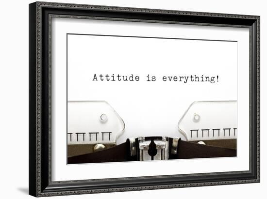 Typewriter Attitude Is Everything-Ivelin Radkov-Framed Art Print