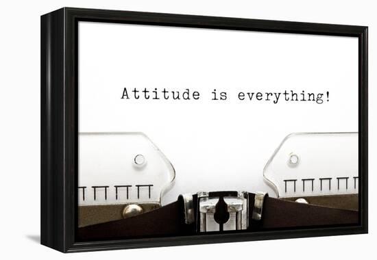 Typewriter Attitude Is Everything-Ivelin Radkov-Framed Stretched Canvas