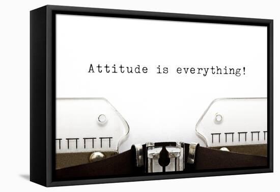 Typewriter Attitude Is Everything-Ivelin Radkov-Framed Stretched Canvas