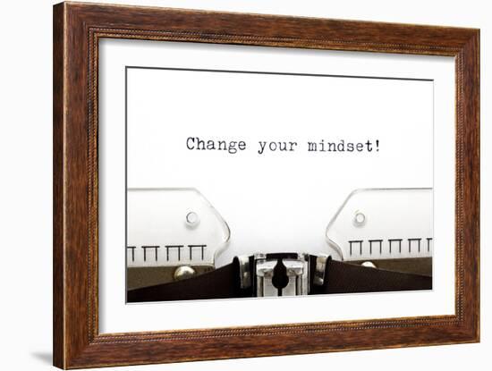 Typewriter Change Your Mindset-Ivelin Radkov-Framed Art Print