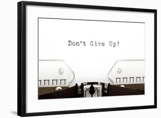 Typewriter Do Not Give Up-Ivelin Radkov-Framed Art Print