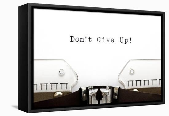 Typewriter Do Not Give Up-Ivelin Radkov-Framed Stretched Canvas