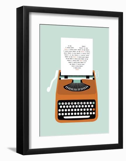 Typewriter Heart-Nadia Taylor-Framed Art Print