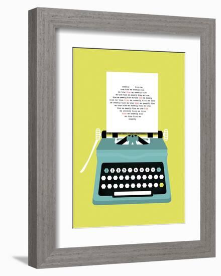 Typewriter Kiss-Nadia Taylor-Framed Art Print