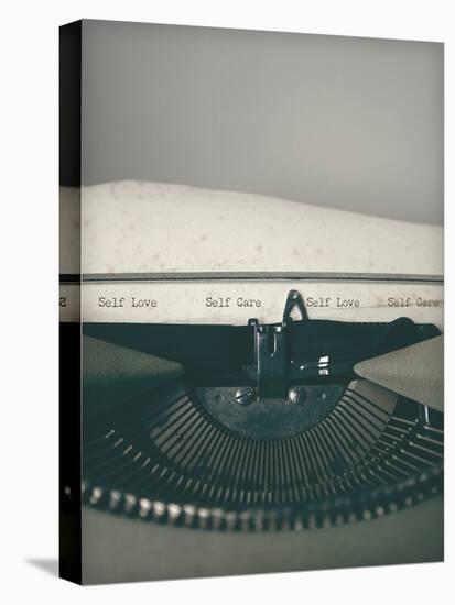 Typewriter Notes - Care-Tom Frazier-Framed Stretched Canvas
