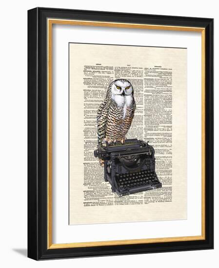 Typewriter Owl-Matt Dinniman-Framed Art Print