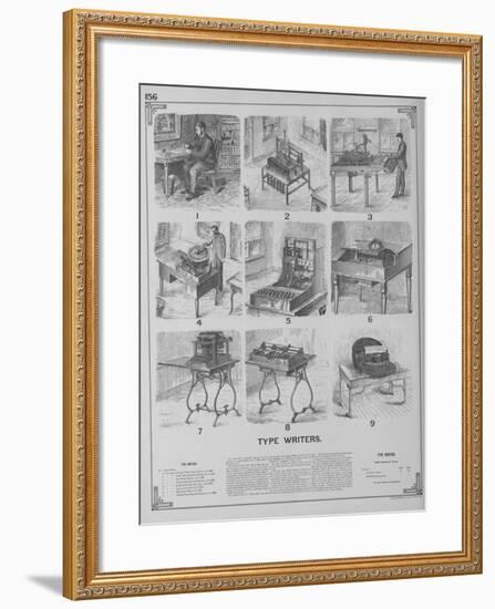 Typewriters-null-Framed Giclee Print