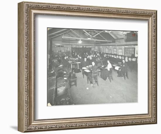 Typewriting Examination Class, Queens Road Evening Institute, London, 1908-null-Framed Photographic Print