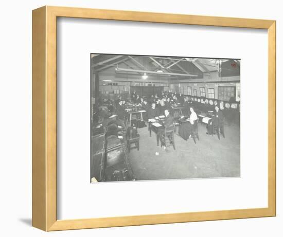 Typewriting Examination Class, Queens Road Evening Institute, London, 1908-null-Framed Photographic Print