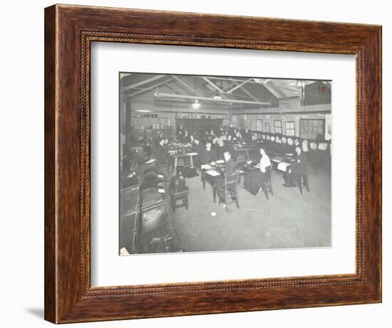 Typewriting Examination Class, Queens Road Evening Institute, London, 1908-null-Framed Photographic Print