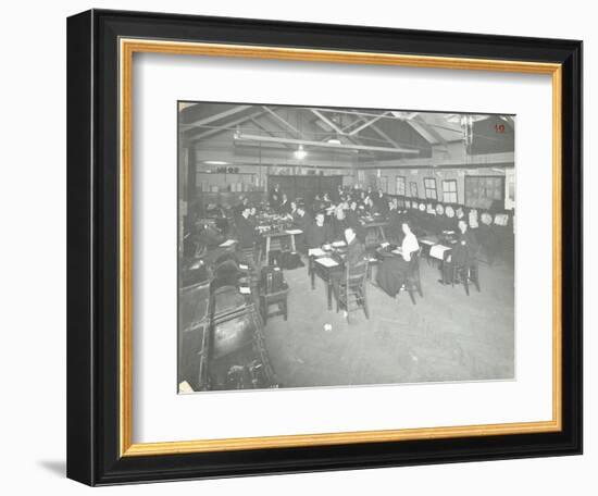 Typewriting Examination Class, Queens Road Evening Institute, London, 1908-null-Framed Photographic Print