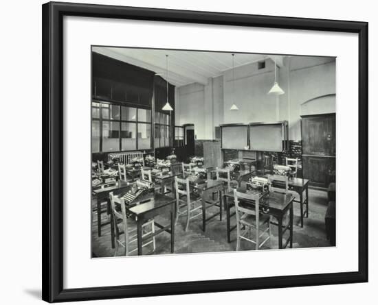 Typewriting Room, Balham and Tooting Commercial Institute, London, 1931-null-Framed Photographic Print