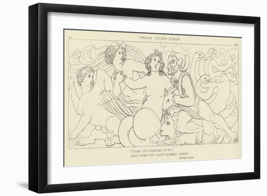 Typhaon, Echidna, Geryon-John Flaxman-Framed Giclee Print