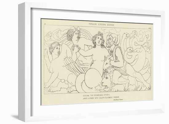 Typhaon, Echidna, Geryon-John Flaxman-Framed Giclee Print