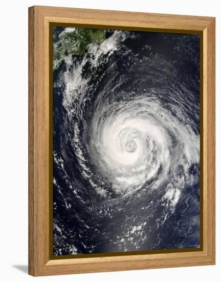 Typhoon Fitow Approaching Japan-Stocktrek Images-Framed Premier Image Canvas