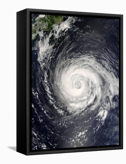 Typhoon Fitow Approaching Japan-Stocktrek Images-Framed Premier Image Canvas