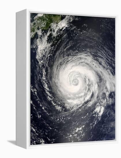 Typhoon Fitow Approaching Japan-Stocktrek Images-Framed Premier Image Canvas