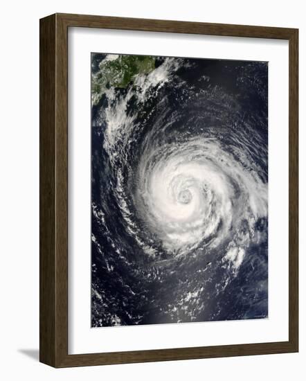 Typhoon Fitow Approaching Japan-Stocktrek Images-Framed Photographic Print