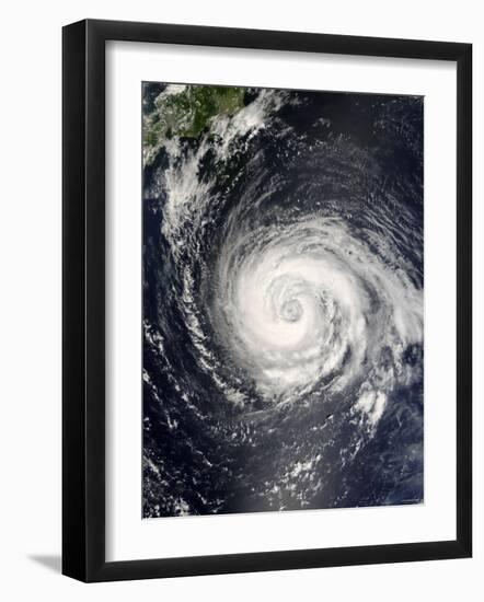 Typhoon Fitow Approaching Japan-Stocktrek Images-Framed Photographic Print