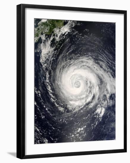 Typhoon Fitow Approaching Japan-Stocktrek Images-Framed Photographic Print