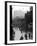 Typical 1920's Big City Street with Pedestrians, an Elevated Train and Motor Traffic-null-Framed Photographic Print