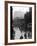 Typical 1920's Big City Street with Pedestrians, an Elevated Train and Motor Traffic-null-Framed Photographic Print