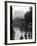 Typical 1920's Big City Street with Pedestrians, an Elevated Train and Motor Traffic-null-Framed Photographic Print