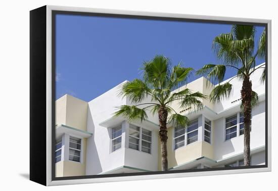 Typical Art Deco Architecture, 8 St, Miami South Beach, Art Deco District, Florida, Usa-Axel Schmies-Framed Premier Image Canvas