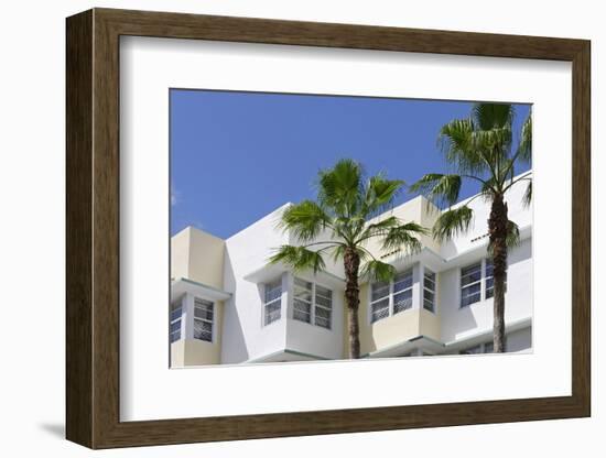 Typical Art Deco Architecture, 8 St, Miami South Beach, Art Deco District, Florida, Usa-Axel Schmies-Framed Photographic Print