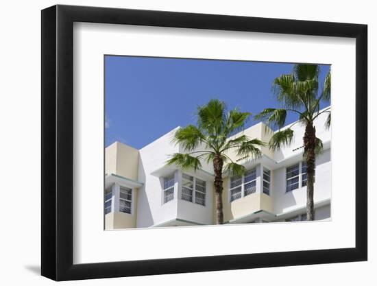 Typical Art Deco Architecture, 8 St, Miami South Beach, Art Deco District, Florida, Usa-Axel Schmies-Framed Photographic Print