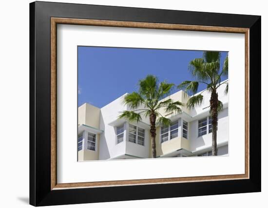 Typical Art Deco Architecture, 8 St, Miami South Beach, Art Deco District, Florida, Usa-Axel Schmies-Framed Photographic Print