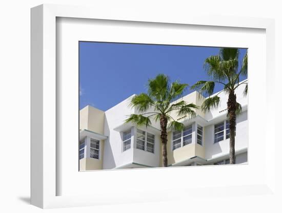 Typical Art Deco Architecture, 8 St, Miami South Beach, Art Deco District, Florida, Usa-Axel Schmies-Framed Photographic Print