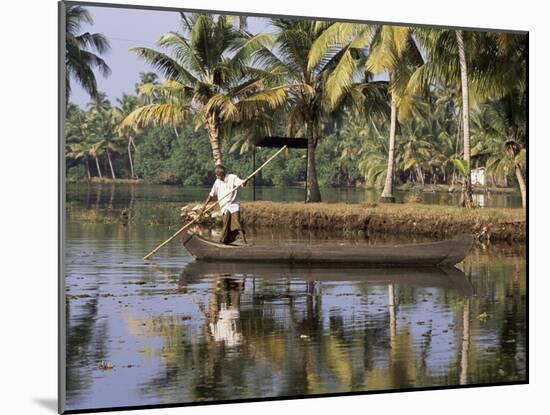 Typical Backwater Scene, Where Canals and Rivers are Used as Roadways, Kerala State, India-R H Productions-Mounted Photographic Print